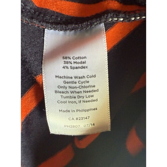 TALBOTS Women's Cotton Blend  A-Line Skirt Striped Size M Petite - Picture 6 of 6